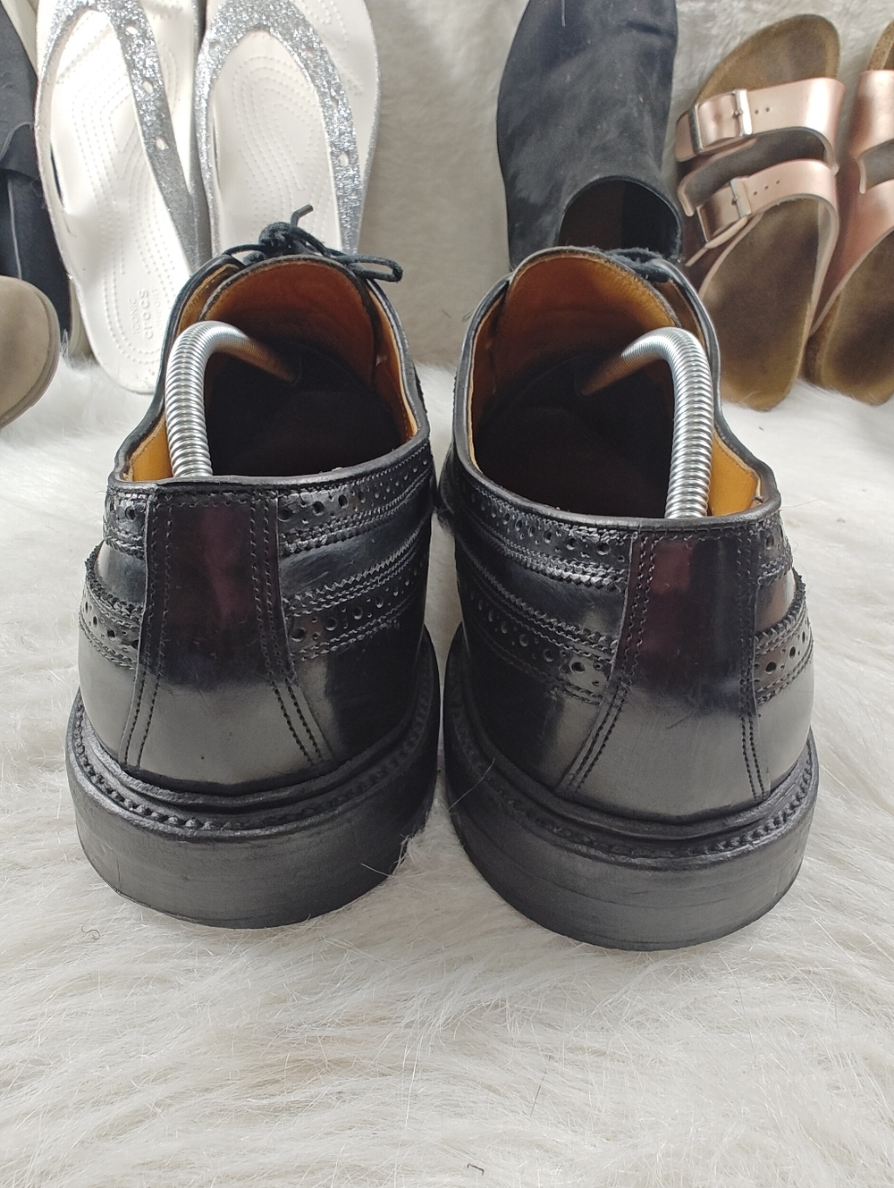Allen Edmonds MacNeil Black Leather Wingtip Dress Shoes Men’s Size 12 D USA - Picture 7 of 14